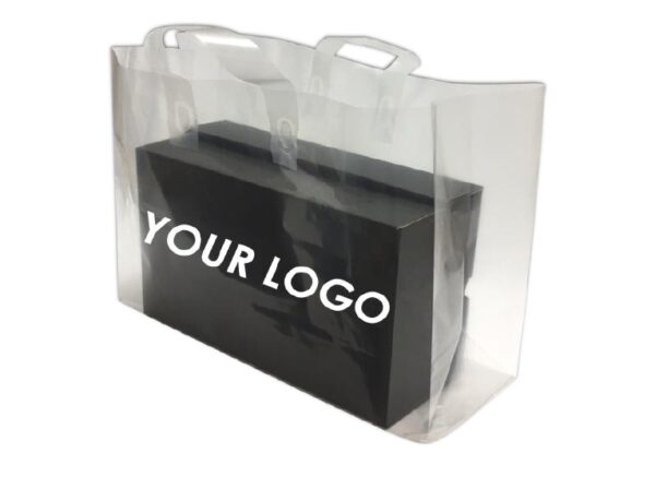A bag that has a logo on it.